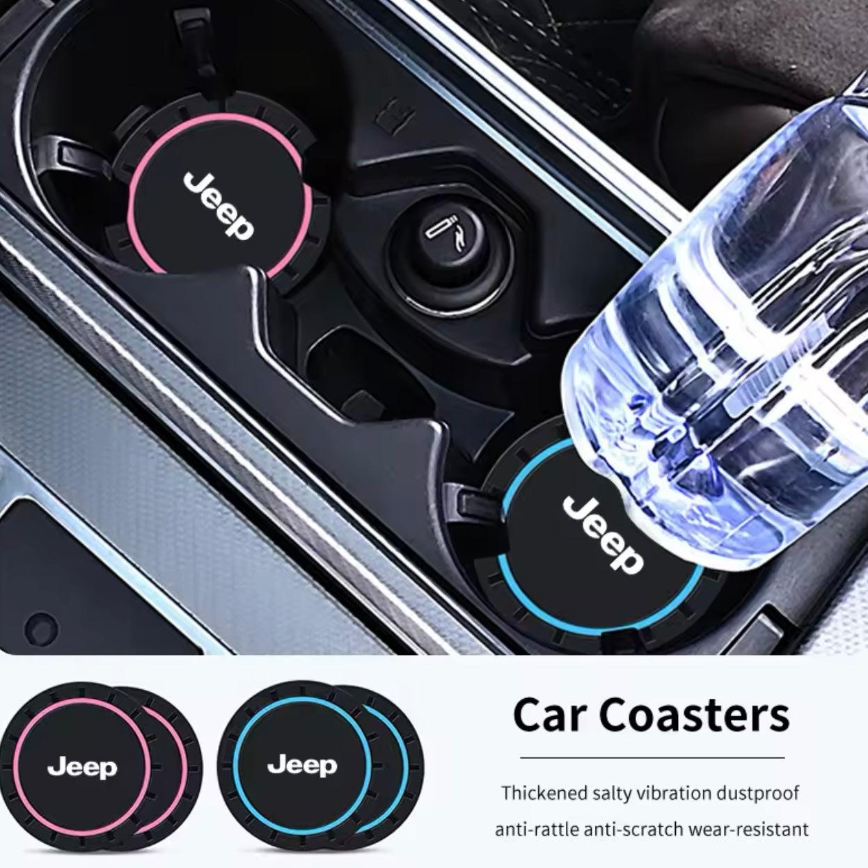 Jeep  - Non-Slip Car Cup Coasters