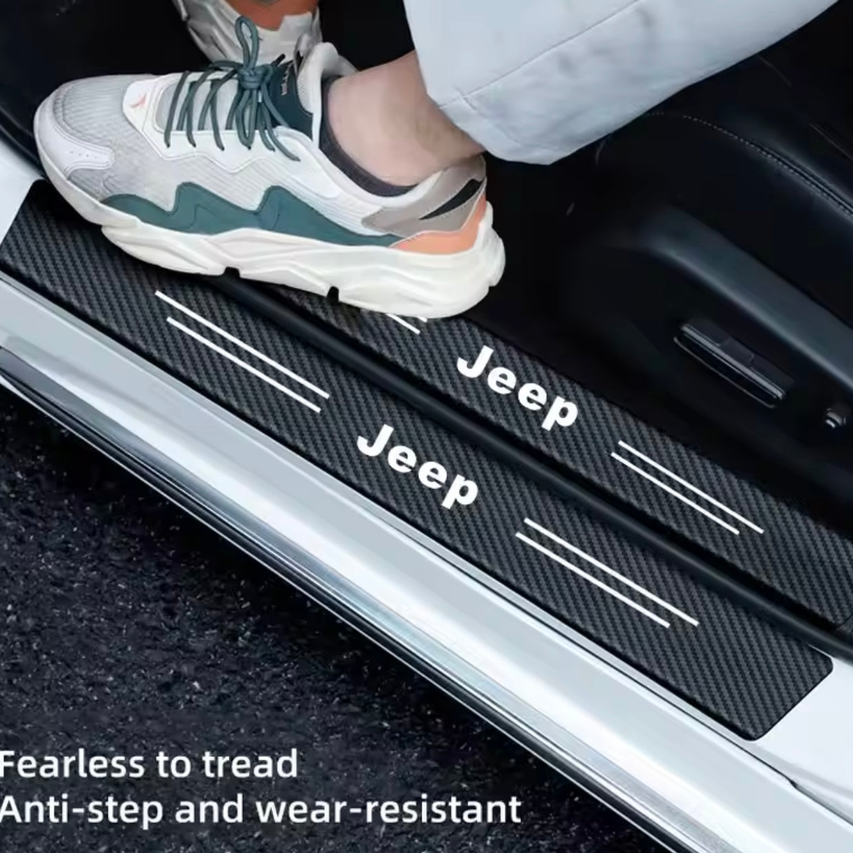 Jeep - Carbon Fiber Door Sill Protector Sticker