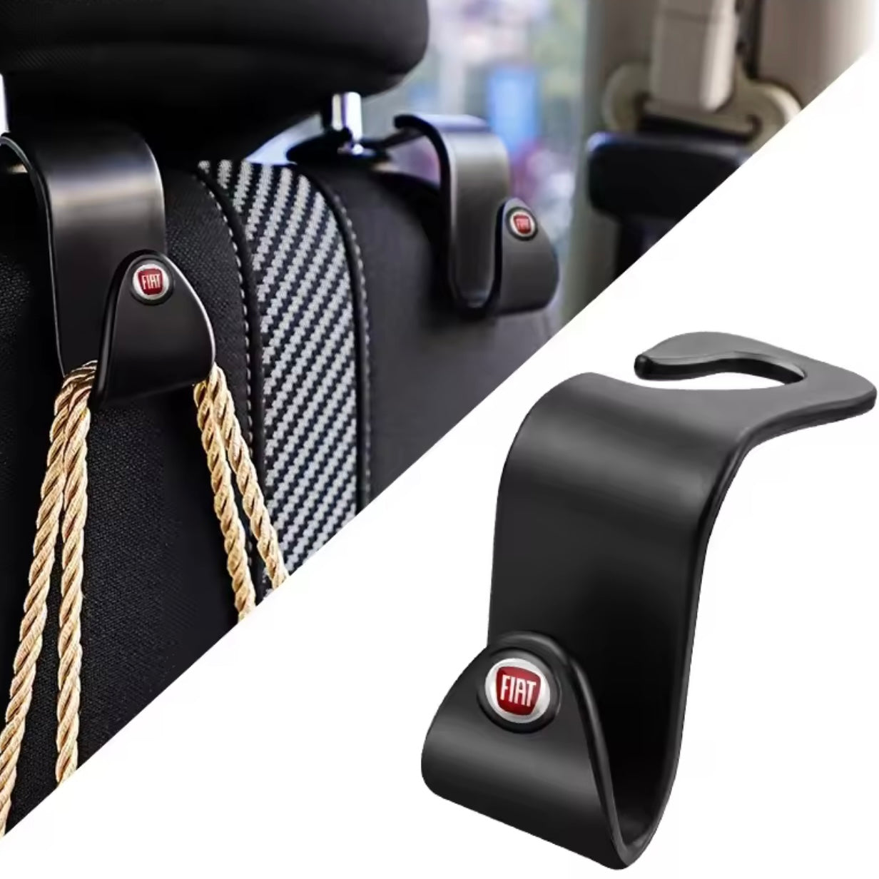 FIAT 500 - Car Seat Headrest Storage Hooks