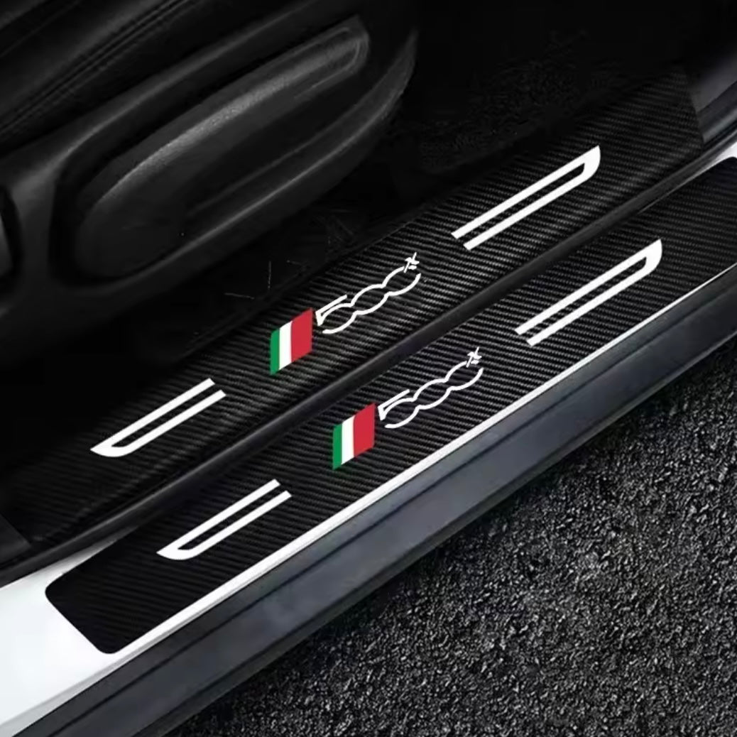 Fiat 500X - Carbon Fiber Protective Door Sill Sticker