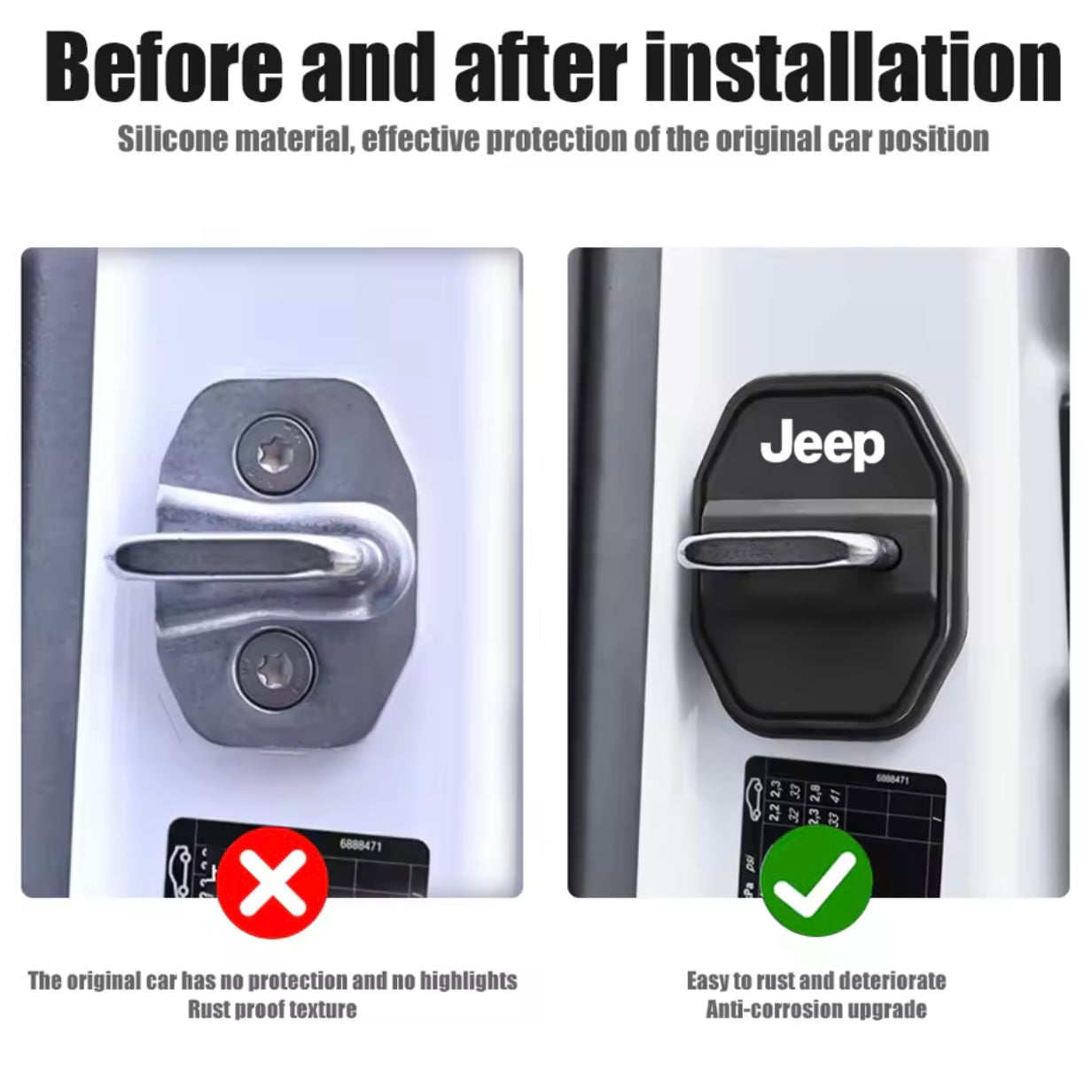 Jeep Silicone Lock Cover Protector