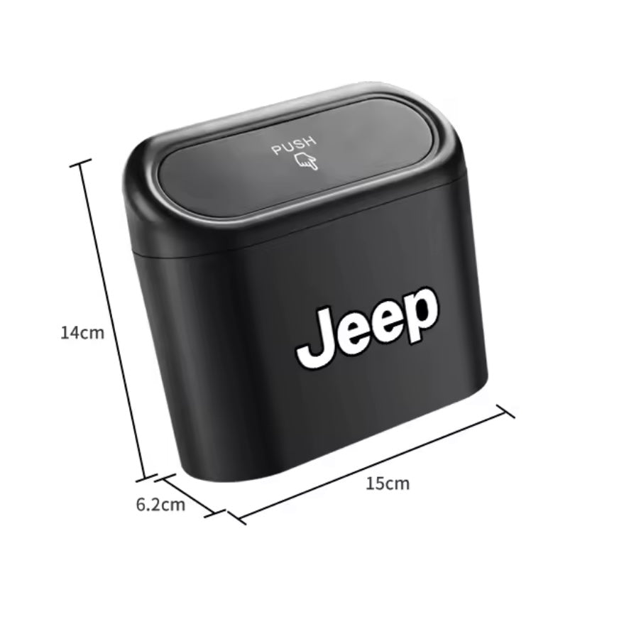 Jeep - Portable Hanging Mini Trash Bin with Lid