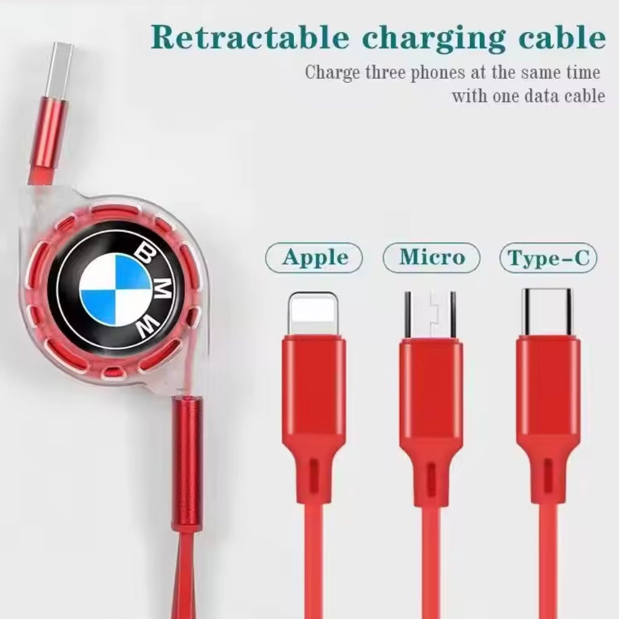 BMW 3-in-1 USB Data cable/chargee