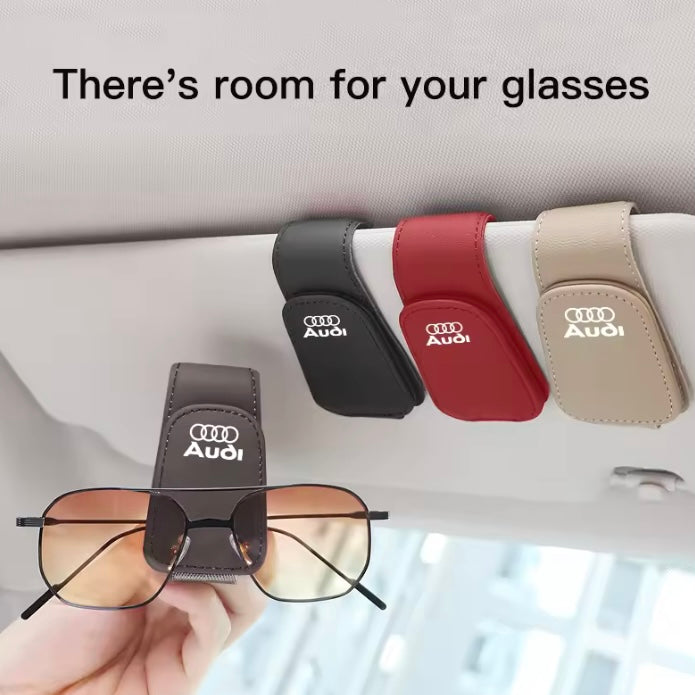 Audi Leather Sunglasses Clip