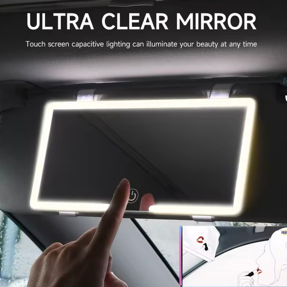 LED Illuminating mirror for car