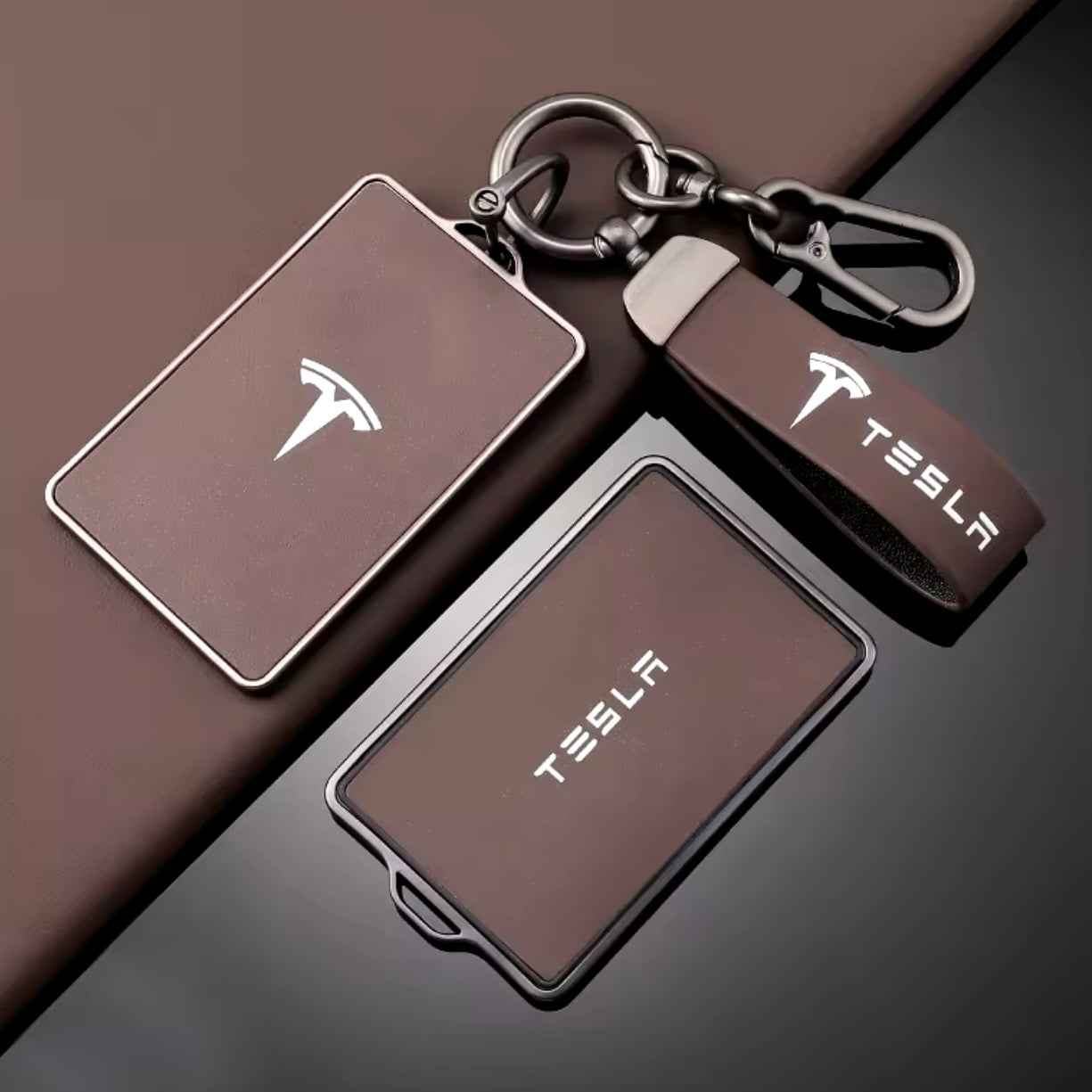 Tesla - TPU Leather Car NFC Key Case Shell Cover