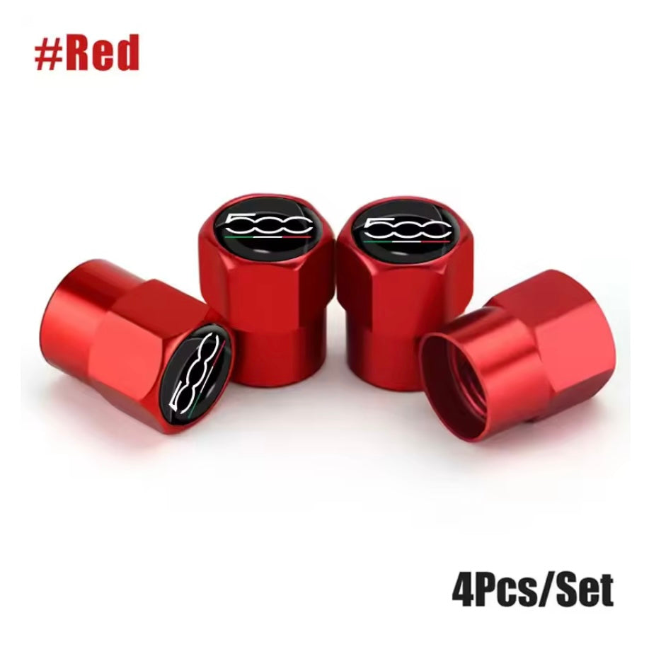 FIAT500 Cylindric Metal Tire Valve Stem Caps