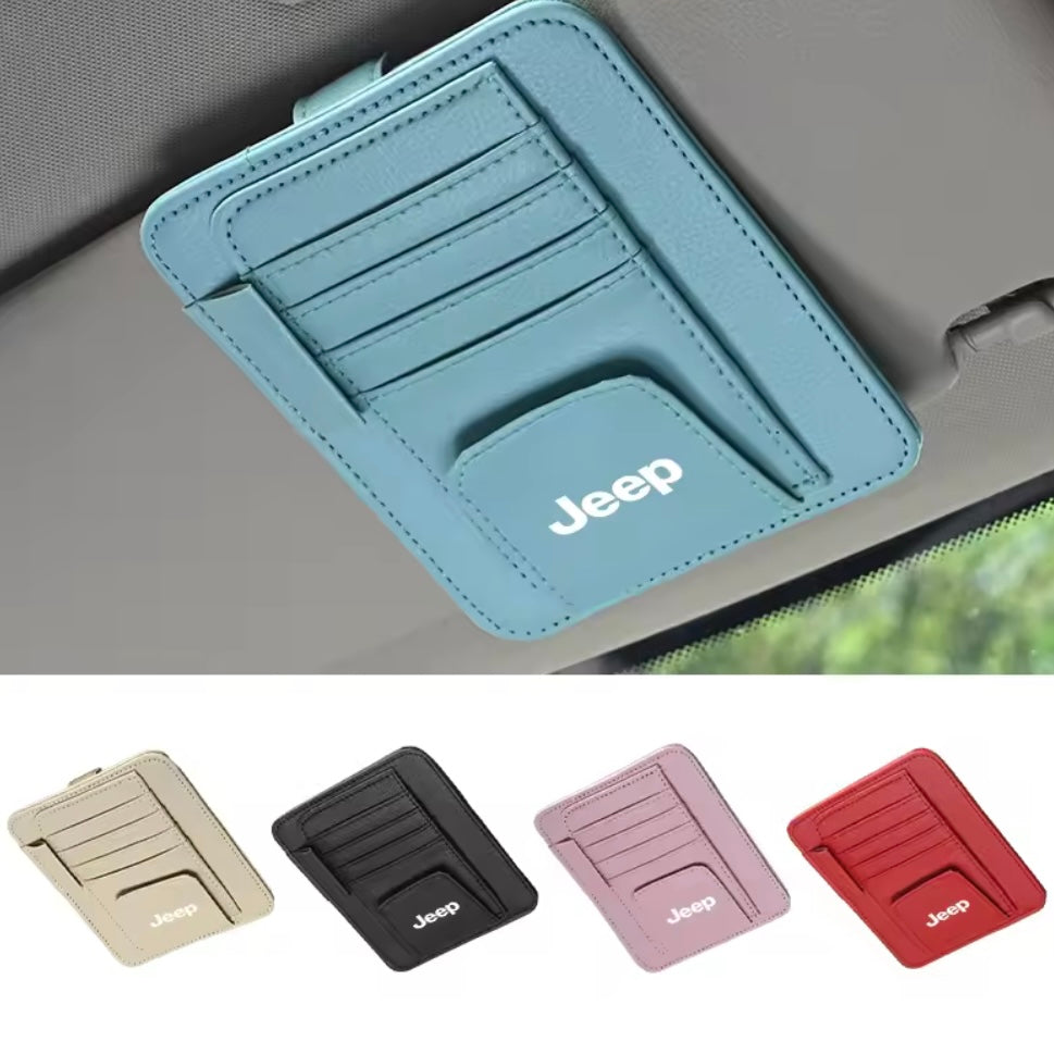 Jeep - Leather Sunglasses Holder Visor Clip