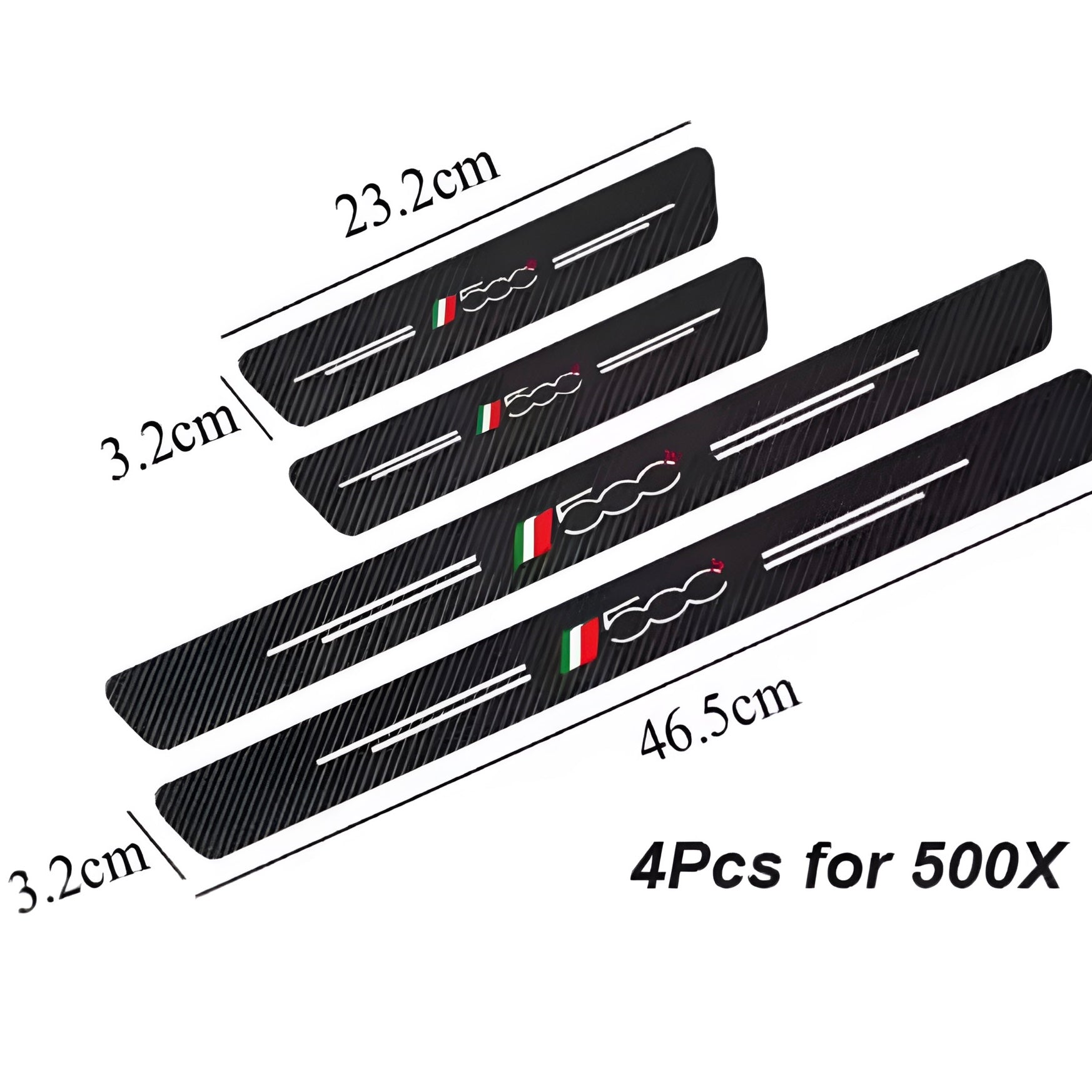 Fiat 500 - Carbon Fiber Door Sill Protector Sticker