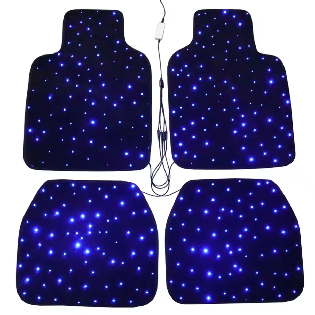 Fiber Optic Twinkle Stars Car Mats - LED Star Light Rugs