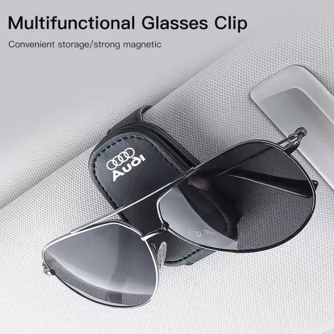 Audi Leather Sunglasses Clip