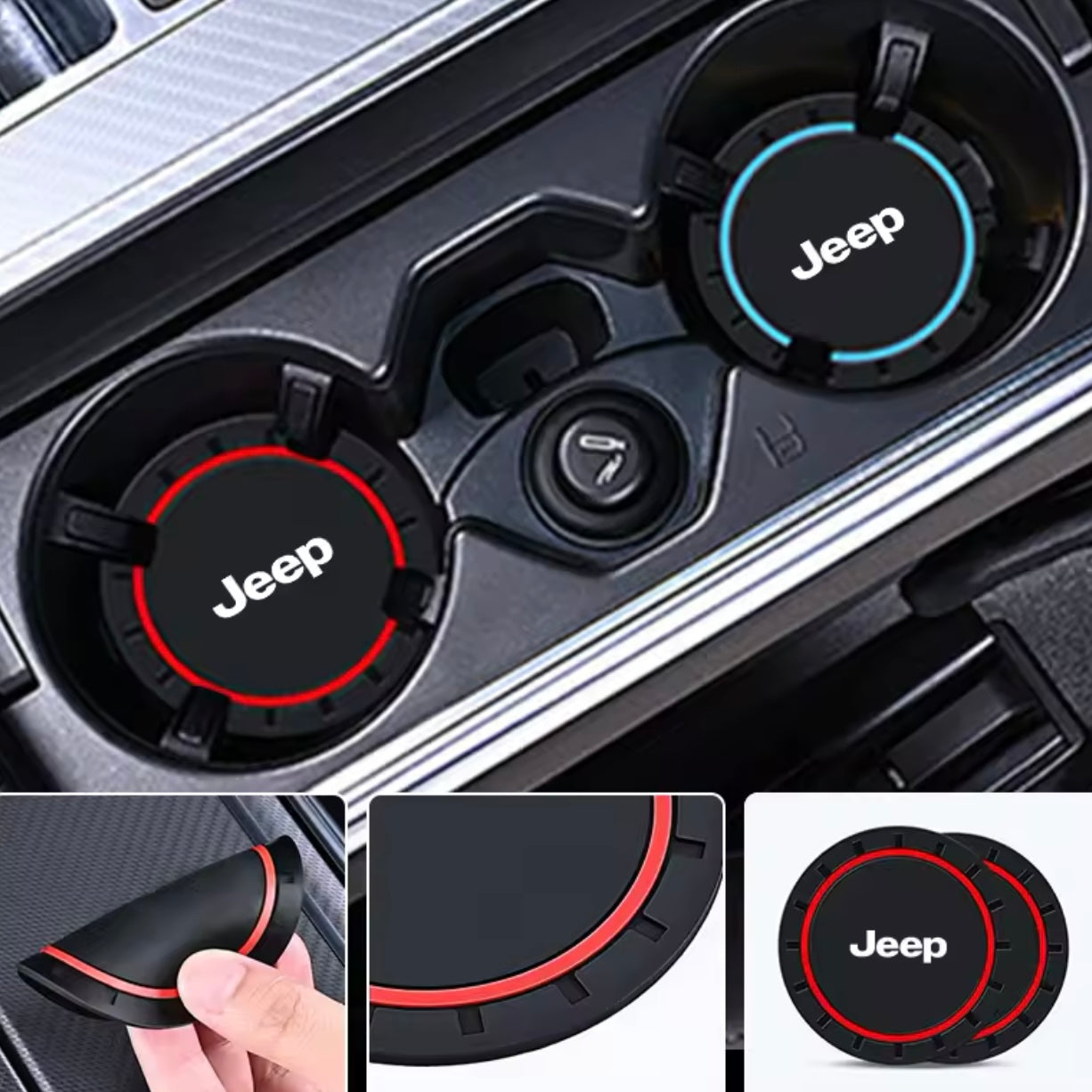 Jeep  - Non-Slip Car Cup Coasters