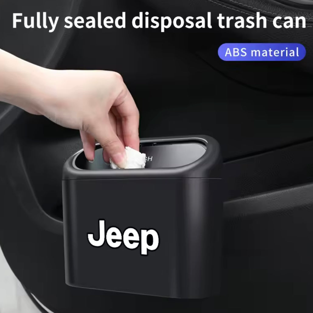 Jeep - Portable Hanging Mini Trash Bin with Lid