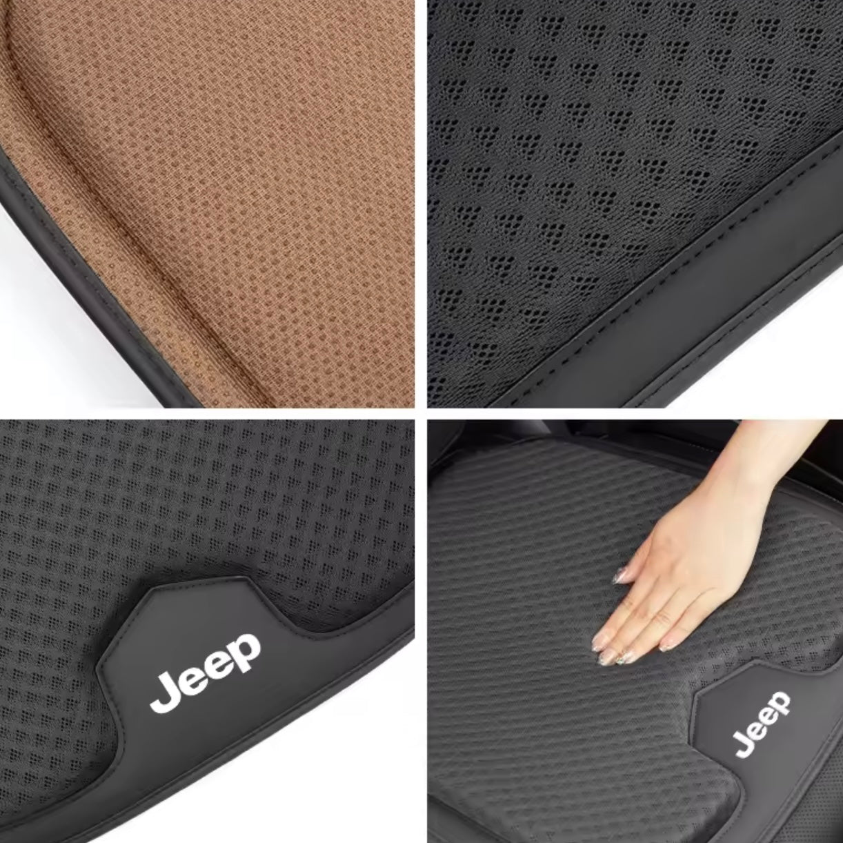 Jeep - Front & Rear Seat Covers with Anti-Slip Mat