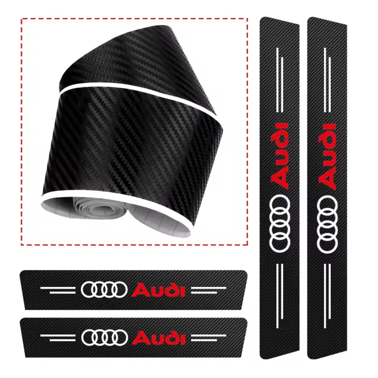 Audi Carbon Fiber Door Decals