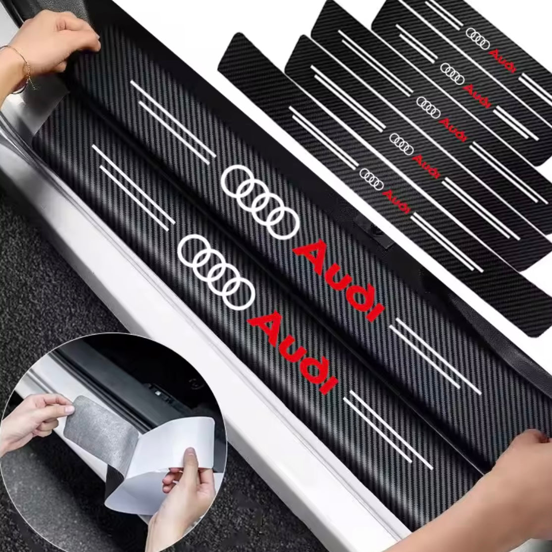 Audi Carbon Fiber Door Decals