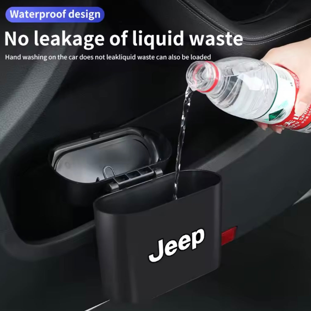 Jeep - Portable Hanging Mini Trash Bin with Lid