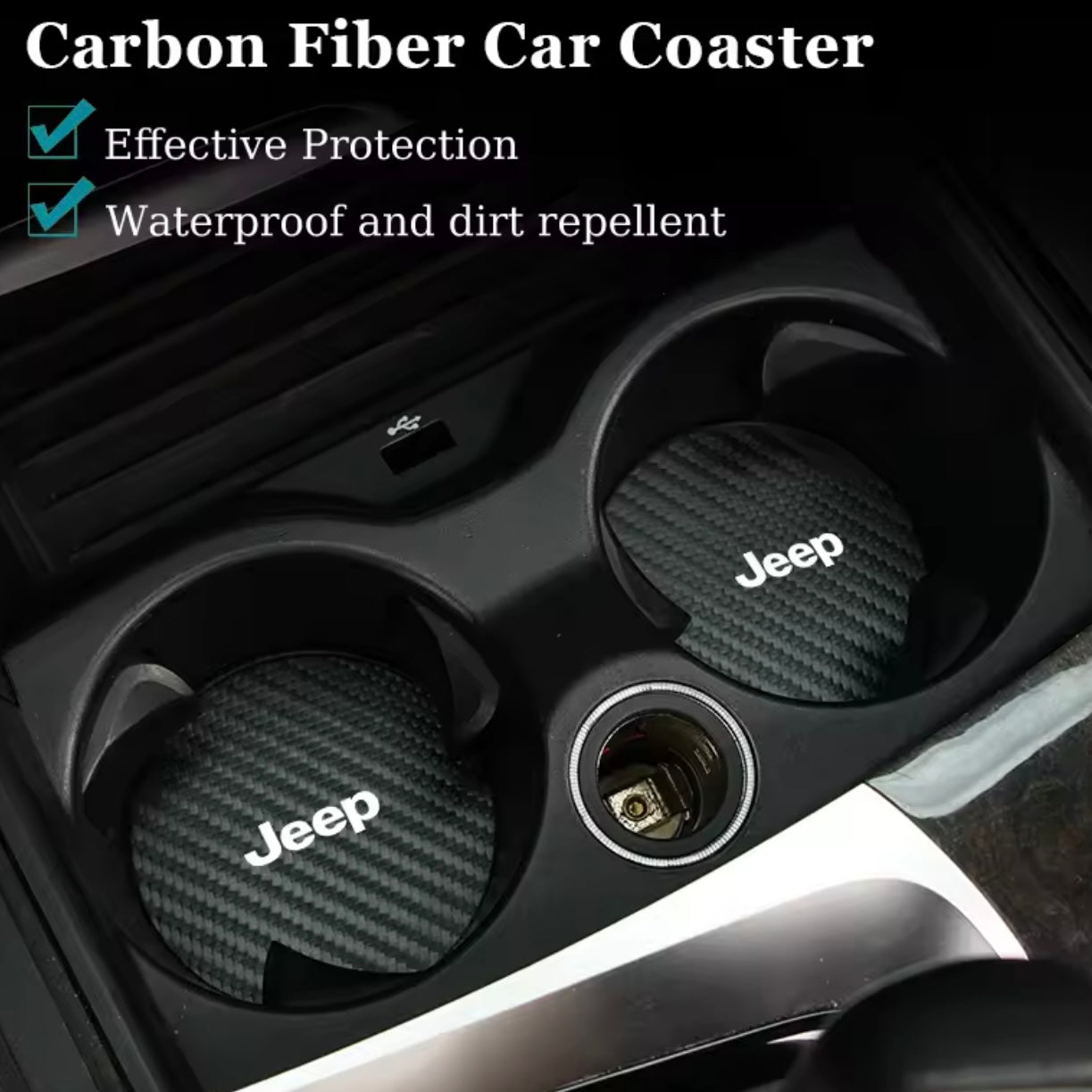 Jeep  - Car Coaster Cup Pad Accessories