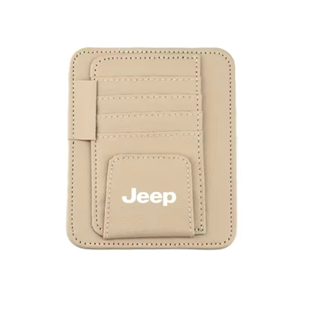 Jeep - Leather Sunglasses Holder Visor Clip