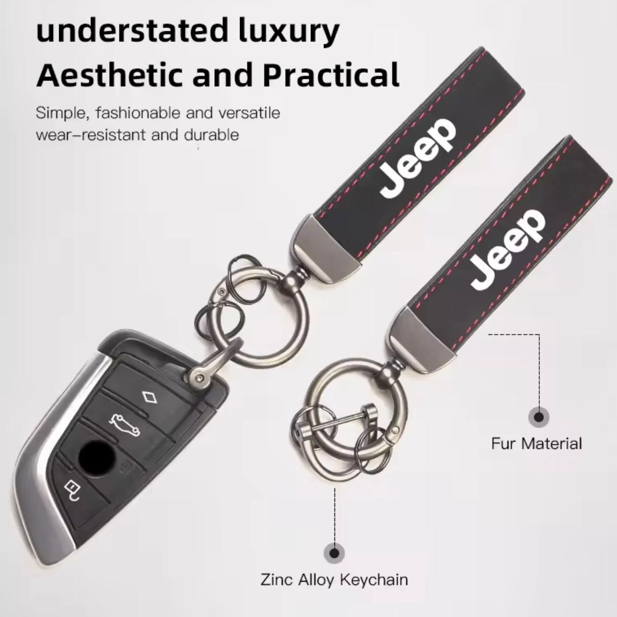 Jeep - Suede Leather Keychain