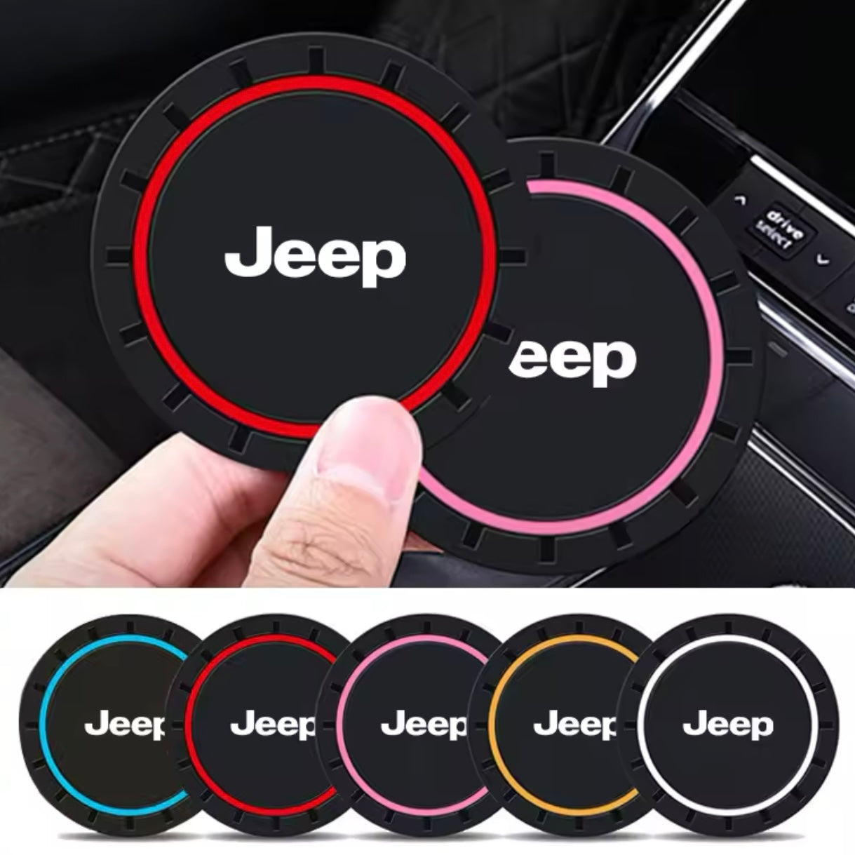 Jeep  - Non-Slip Car Cup Coasters