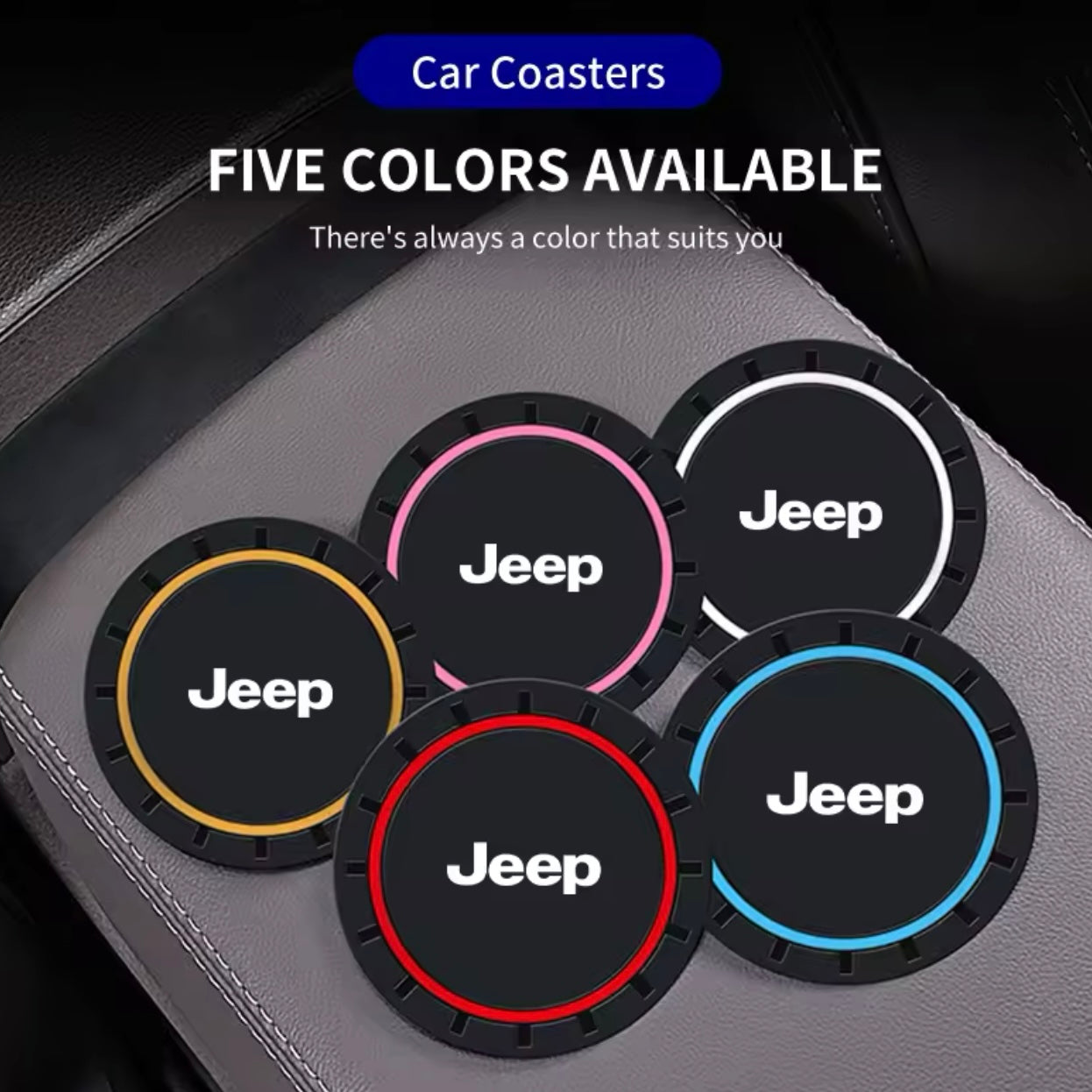 Jeep  - Non-Slip Car Cup Coasters