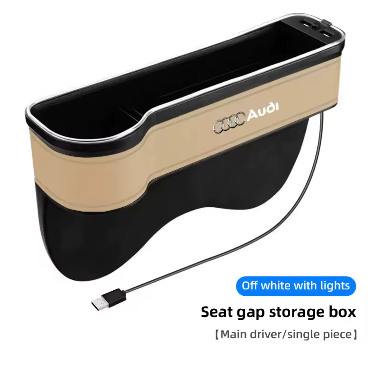 Audi Car Seat Gap Storage Box with LEDs