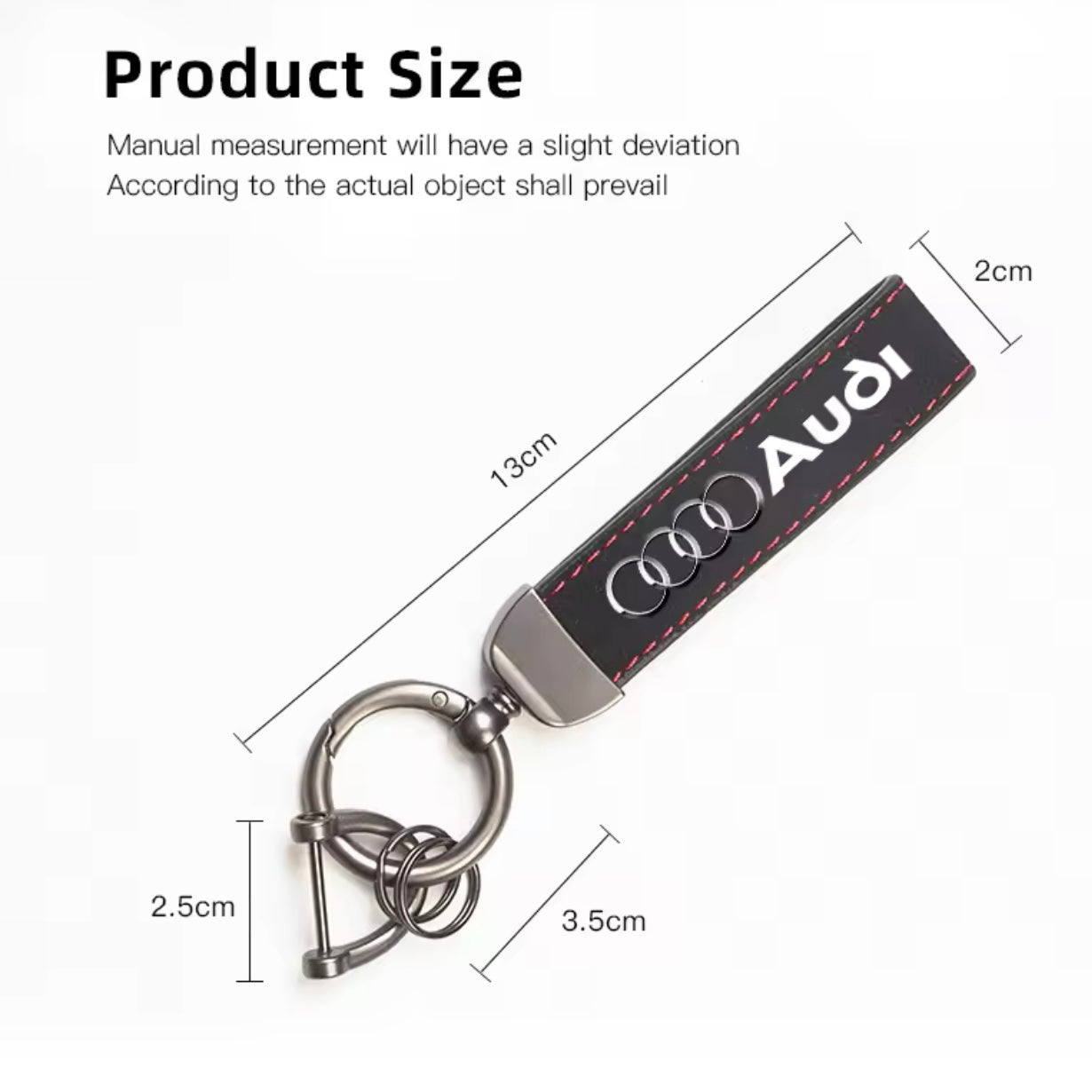 Audi Suede Keychain with Logo