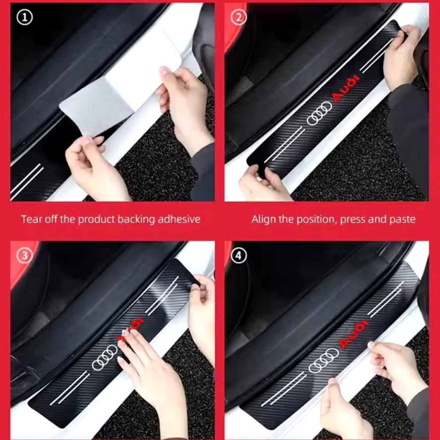 Audi Carbon Fiber Door Decals