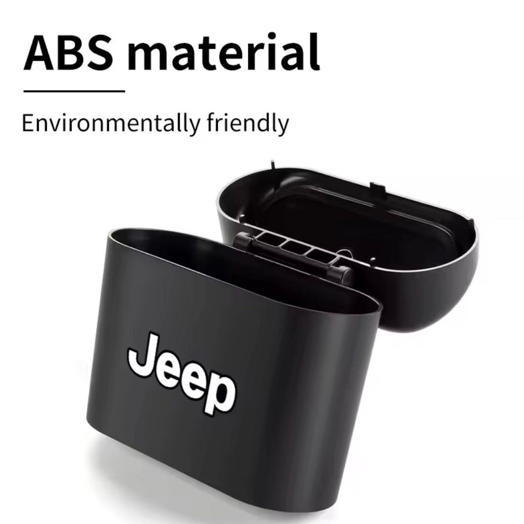 Jeep - Portable Hanging Mini Trash Bin with Lid