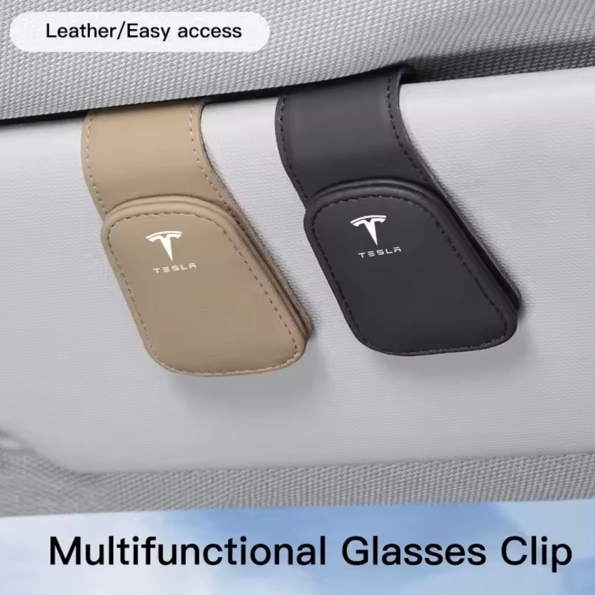 Tesla - Visor Sunglasses Clip & Storage Card Holder