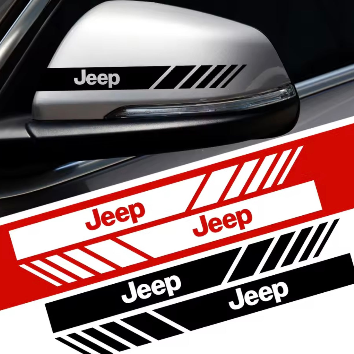 Jeep - Rearview Mirror Decal Stickers