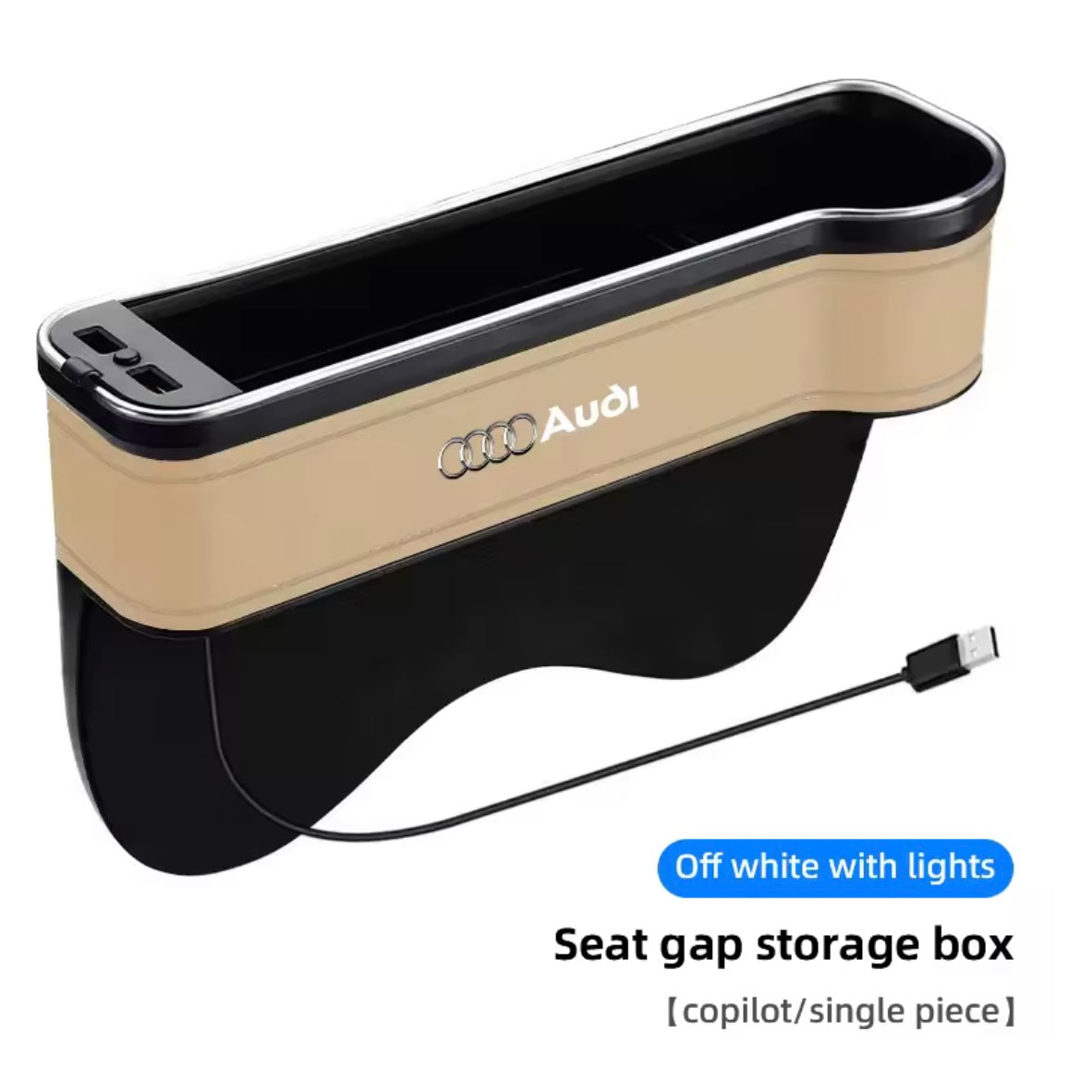 Audi Car Seat Gap Storage Box with LEDs