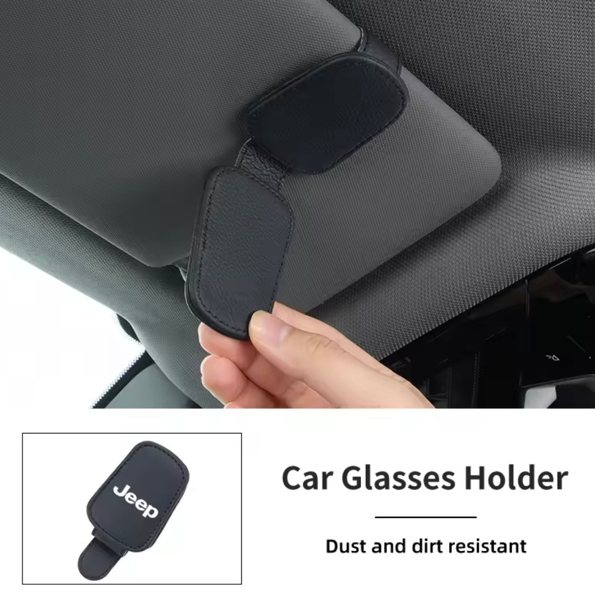 Jeep - Car Visor Glasses Holder & Card Organizer