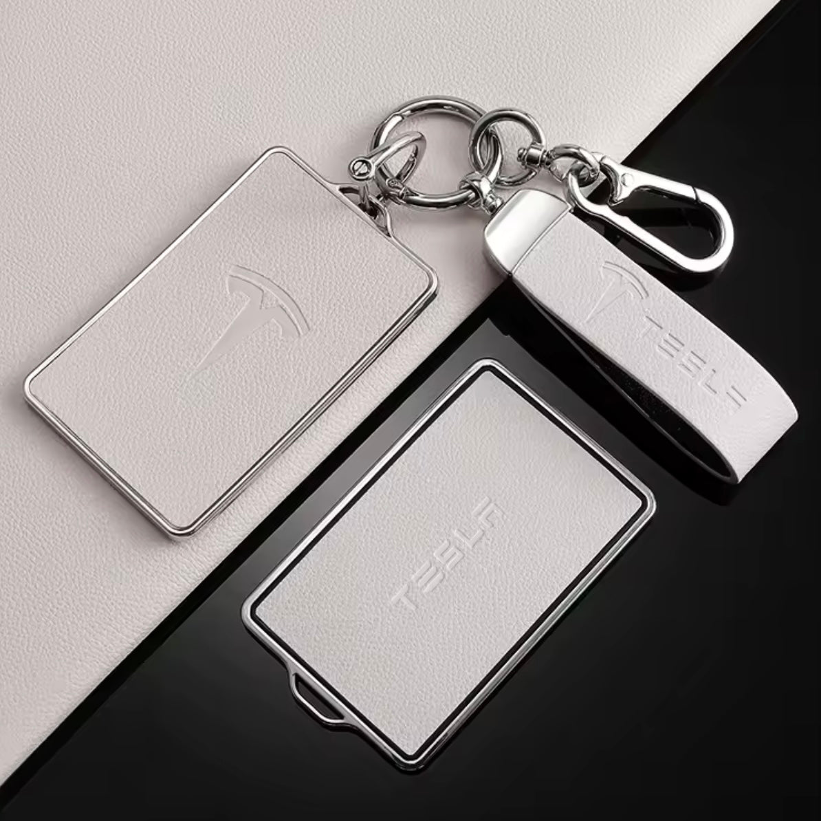 Tesla - TPU Leather Car NFC Key Case Shell Cover