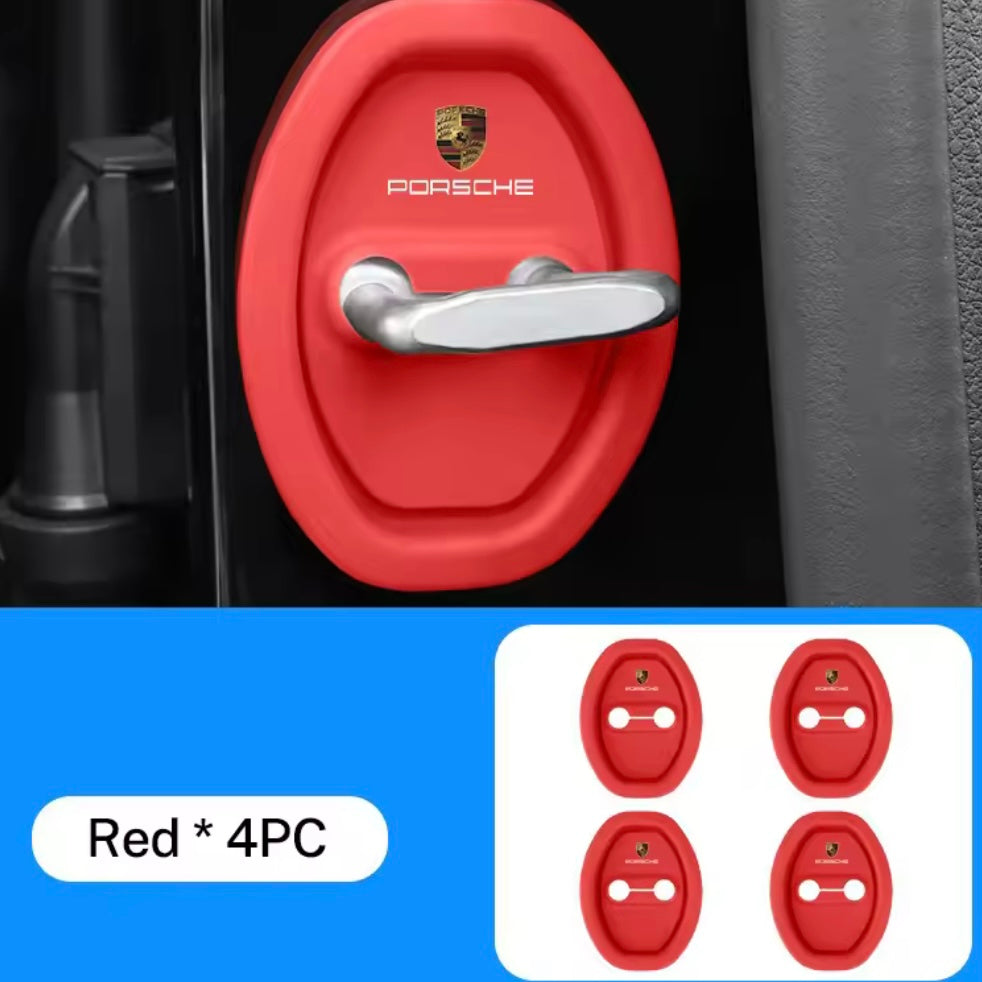 Porsche 7x9cm Silicone Door Lock Protector Cover