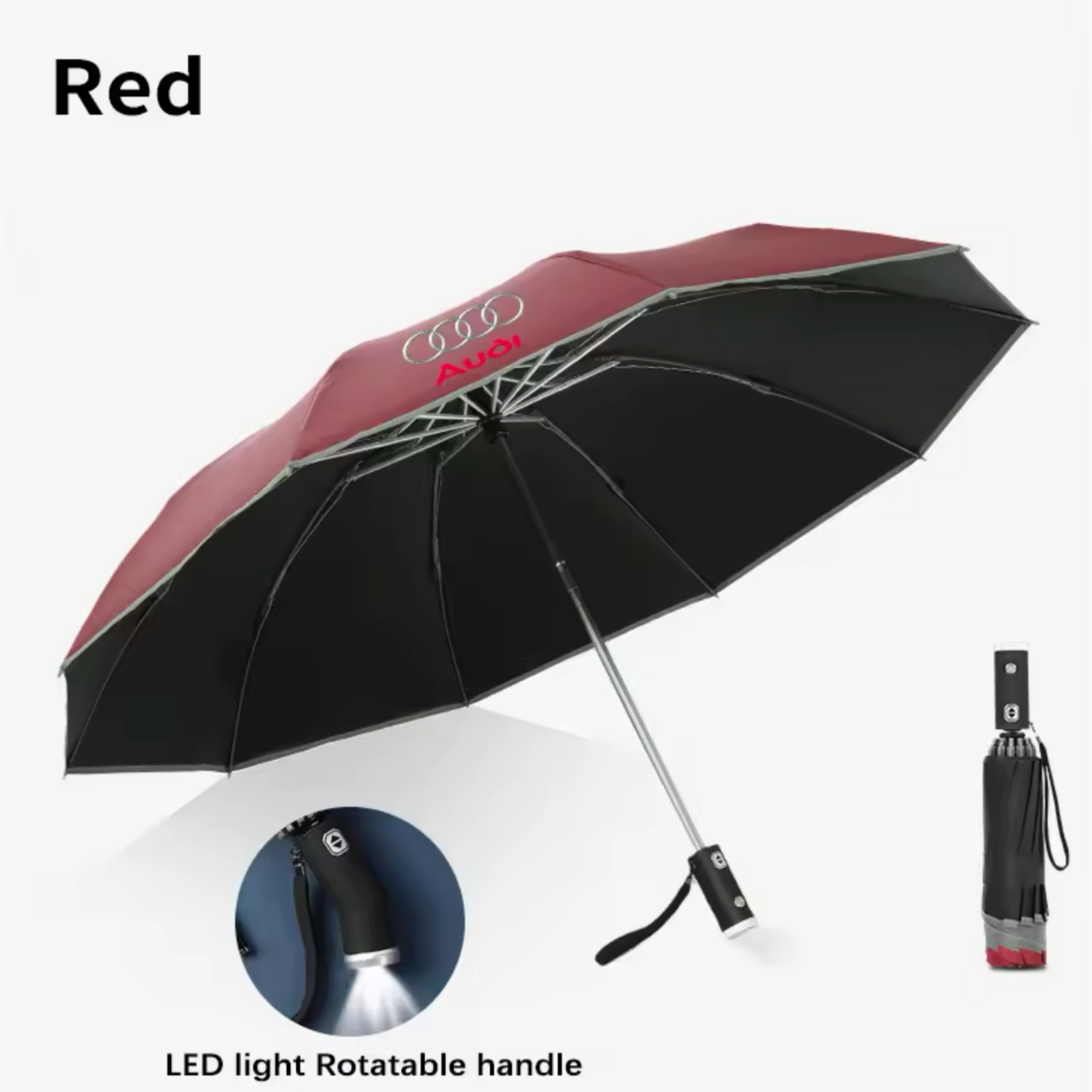 Audi LED Automatic Folding Umbrella