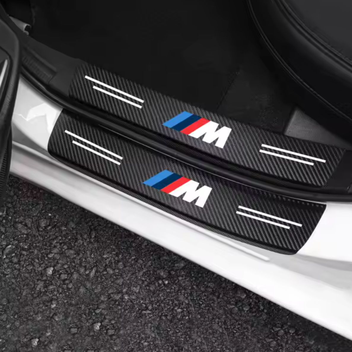 BMW Carbon Fiber Door Welcome Plate