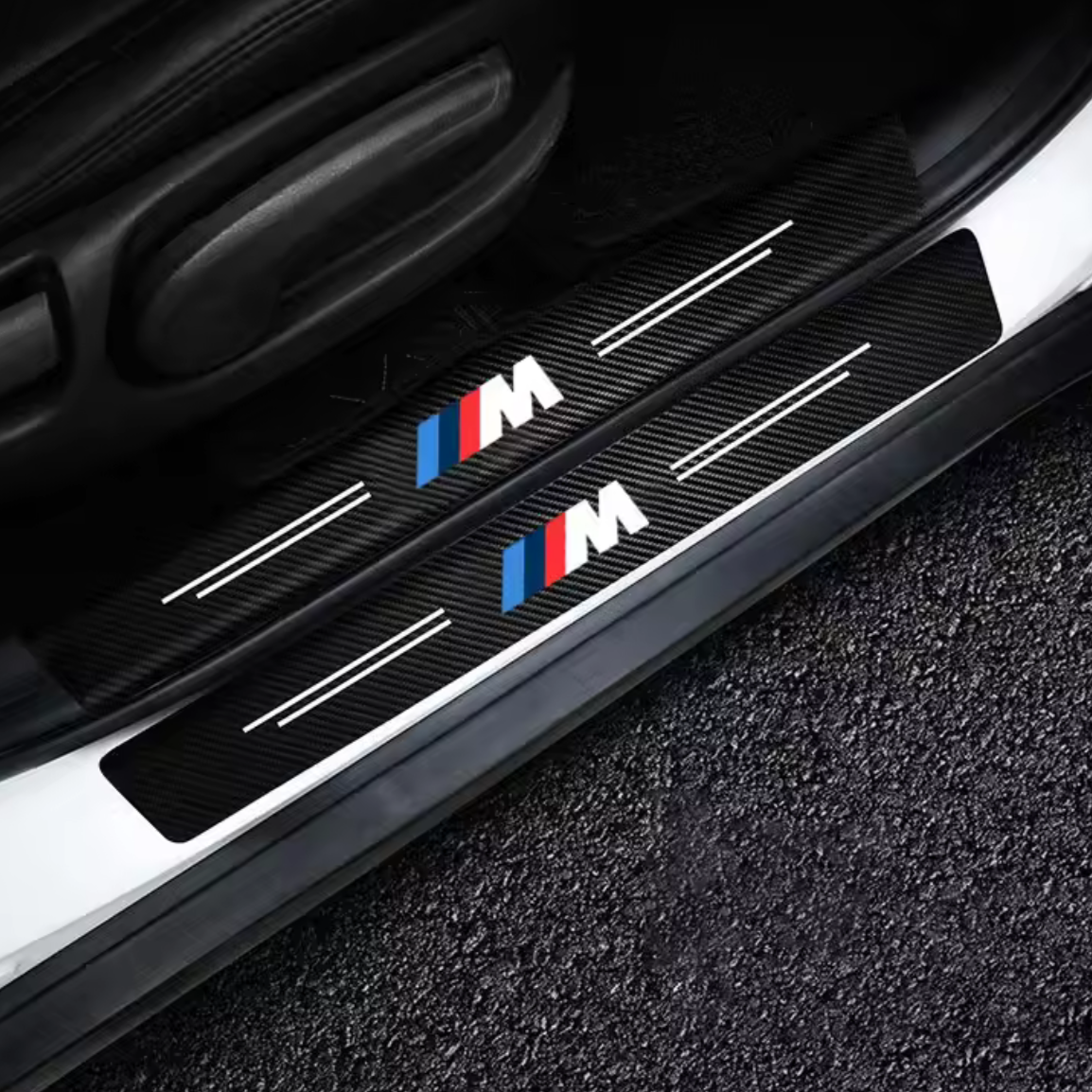 BMW Carbon Fiber Door Welcome Plate