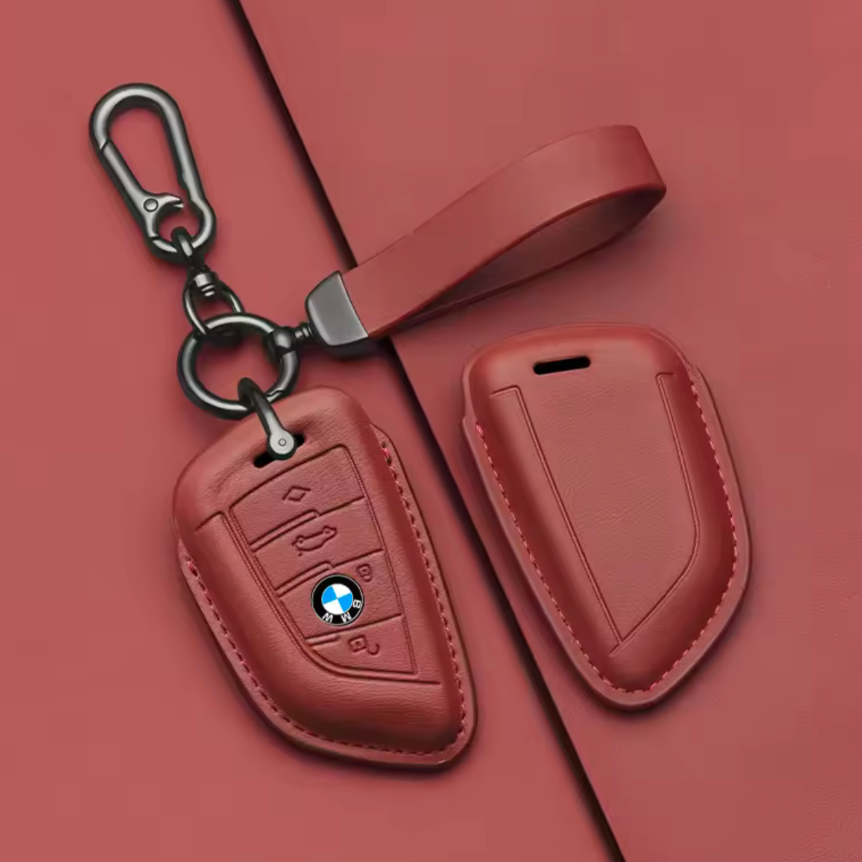 BMW Leather Keychain Cover