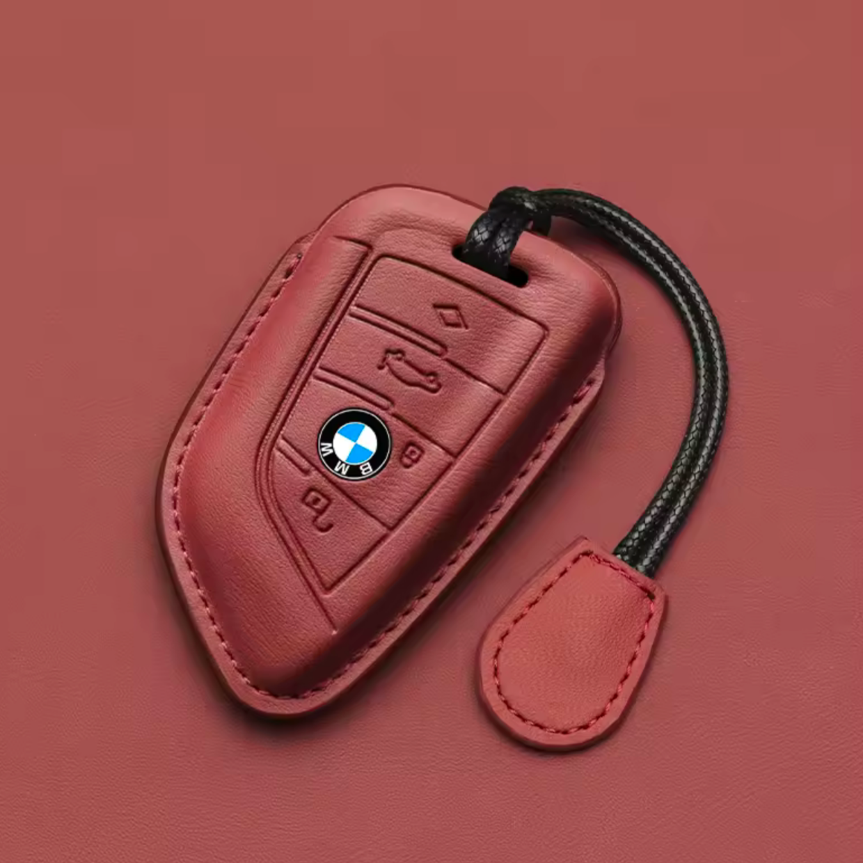 BMW Leather Keychain Cover